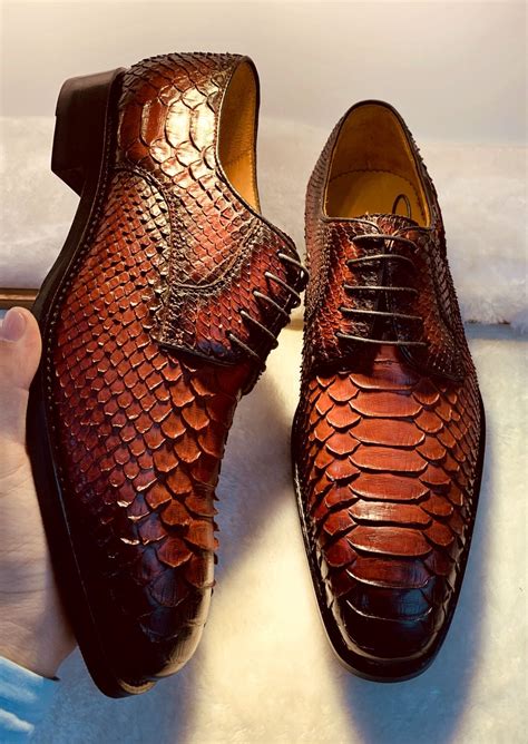 fake snakeskin shoes|genuine snake shoes for men.